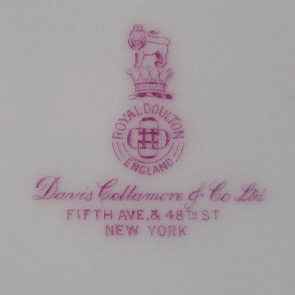 Royal Doulton Davis Collamore Bread Plate /Appetizer Plate Gold Encrusted Design - Picture 5 of 6